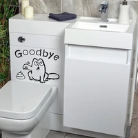 cartoon toilet sign wall sticker personalized toilet stickers toilet decoration pvc removable sticker waterproof sticker home