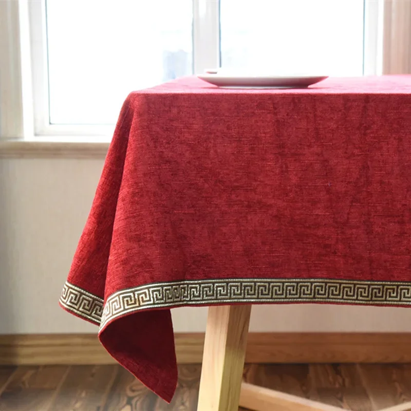 

Новая китайская красная скатерть для чайного столика круглая скатерть Американский прямоугольный