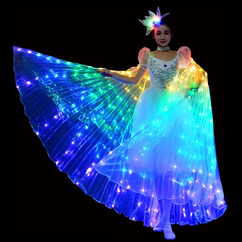 ผู้ใหญ่ LED ผีเสื้อปีกเรืองแสงเต้นรำเครื่องแต่งกายผู้ใหญ่ Led เครื่องแต่งกาย Circus Luminous เครื่องแต่...