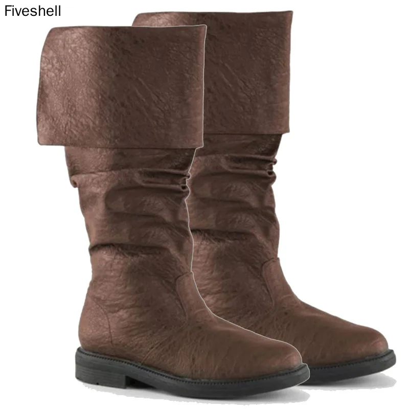Medieval  Leather Boots Jack Sparrow Renaissance Half Haddoc