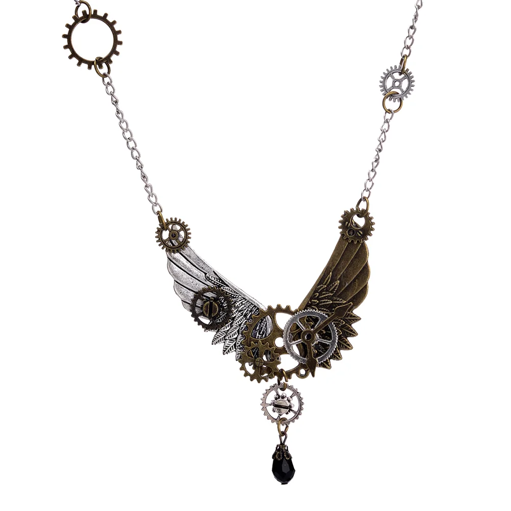 

Steam Gear Pendant Gift Necklace Creative Punk Choker Vintage Elegant Jewelry Accessories