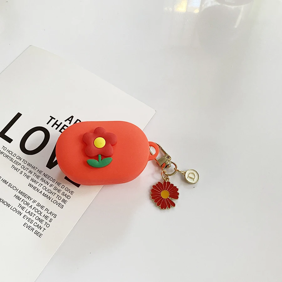 Модный чехол с цветами Daisy для AMOI F9-5.1 Красивый силиконовый чехол для наушников с карабином.