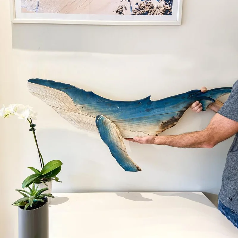 

Ocean Elements Whale Ornaments Whale Wooden Decoration Pendant Ocean Elements Whale Home Wall Decoration