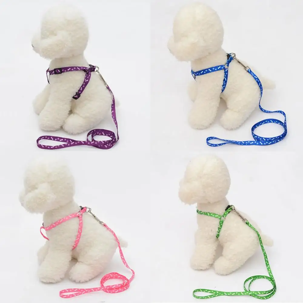 

Traction Rope Adjustable 120cm Rope Chest Strap Dog Traction Rope Cloth Colorful Printed Small Pet Dog Traction Rope