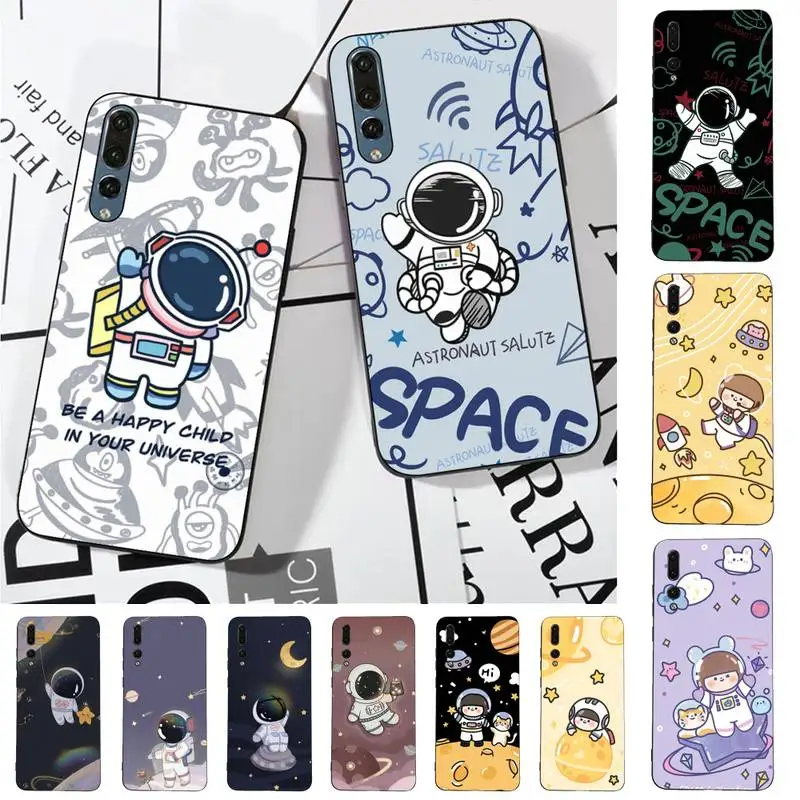 

Cute Astronaut Cartoon Phone Case for Huawei P30 40 20 10 8 9 lite pro plus Psmart2019