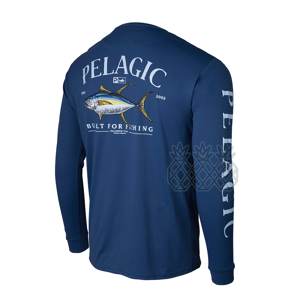 Camicia da pesca subacquea abito estivo a maniche lunghe UPF50 + abbigliamento da pesca traspirante ad asciugatura rapida top sportivi uniforme da pesca anti-uv