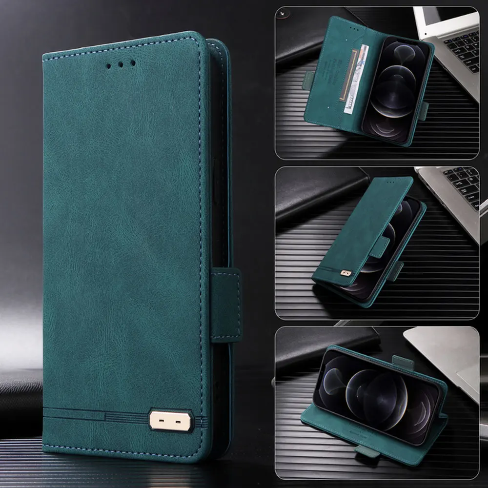 

For ZTE Blade A32 Flip Case for ZTE Blade V30 Vita Leather Texture Wallet Magnetic Book Cover for Blade A51 A 31 A71 Libero III