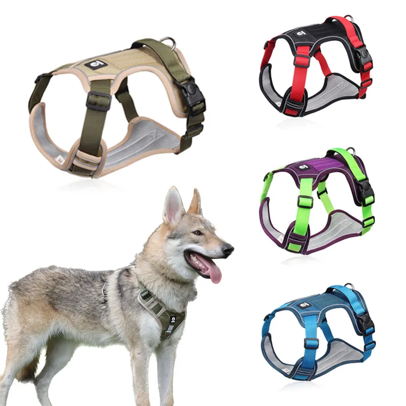

No Strap Supplies French Medium Puppy Vest Pet Chest Bulldog Harness Harvess Pull Large Small Chihuahua Reflective Dogs Dog