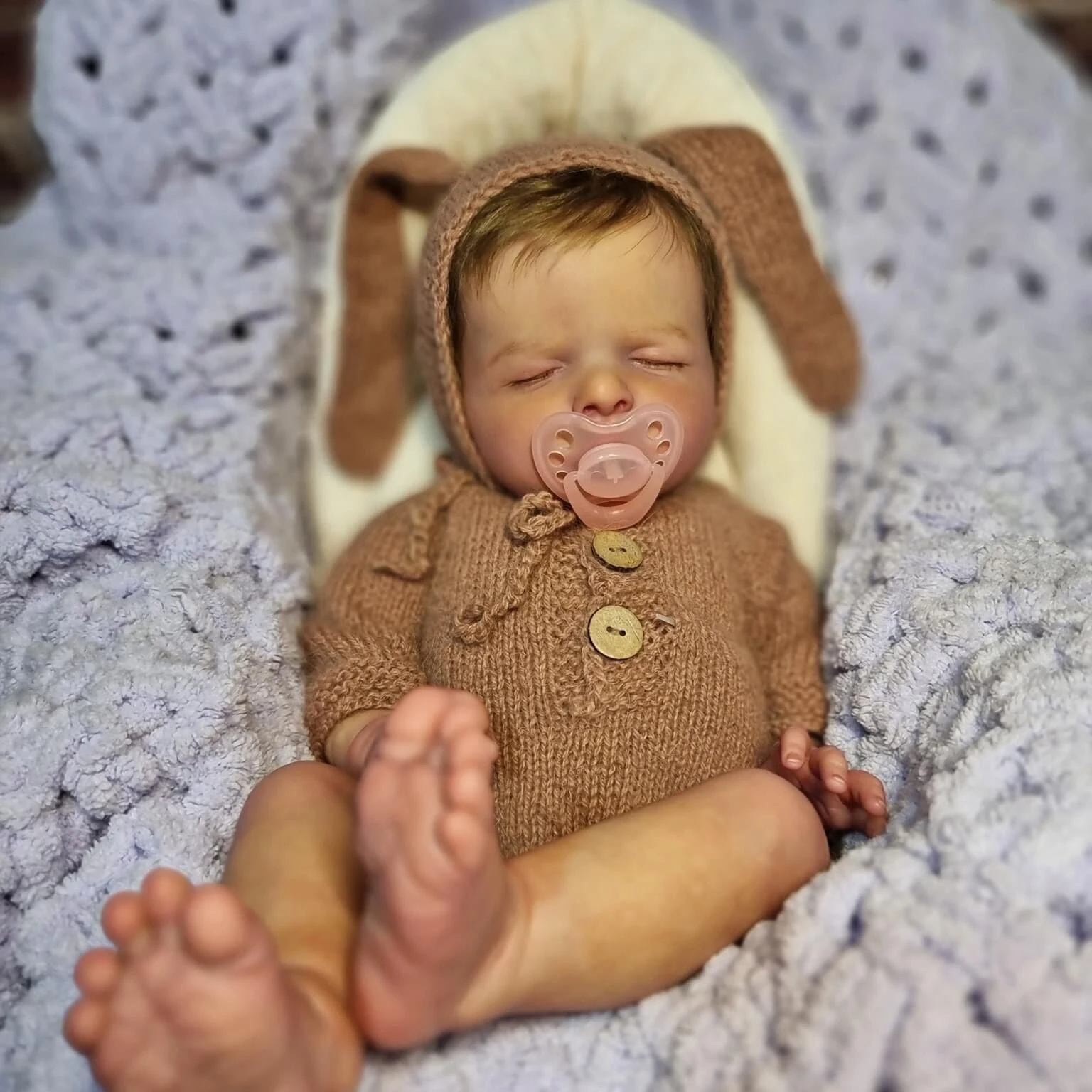 Реалистичная 20-дюймовая Виниловая Кукла Reborn NPK Soft Touch Sleeping Ручной Работы С