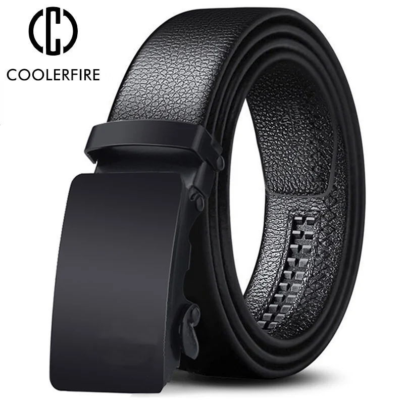 Men Belt Metal Luxury Brand Automatic Buckle Leater i Quality Belts for Men Business Work Casual Strap ZDP001A