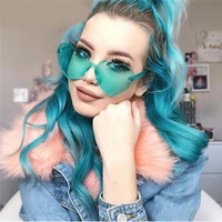 14 colors fashion vintage candy color love heart shape sunglasses uv400 personality summer modern simple outdoor sun glasses