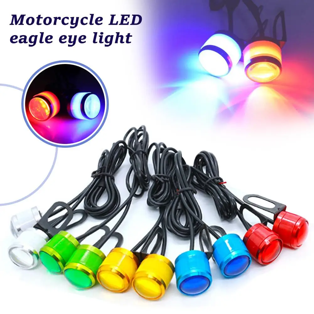 2 шт. красно-синие стробоскопы для мотоцикла