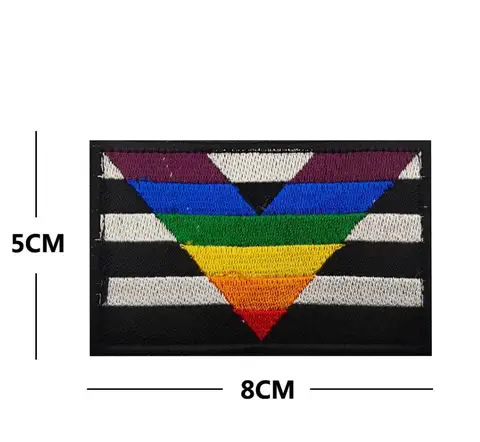 ЛГБТ флаг Радуга асексуал геев значок гордости лесбиянок активная вышивка нашивки с крючком Подкладка значок наручный рюкзак
