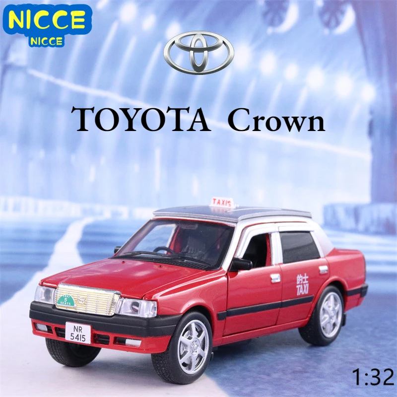 

Nicce 1:32 Toyota Crown HongKong Taxi Diecast Model CAR Taxi Toys with Sound Lighting Pull Back for Kids Toys Gift A163