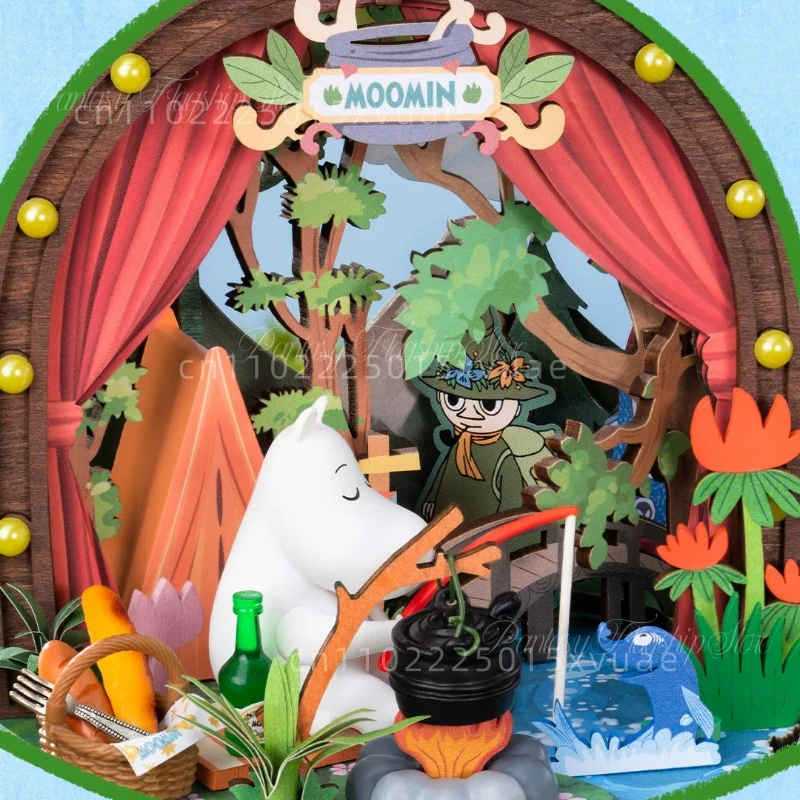 Фото Конструктор Rolife Moomin Forest Camping: Сборная миниатюрная модель для самостоятельной сборки, игрушка, украшение для рабочего стола, праздничный подарок №3