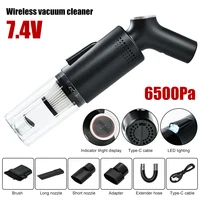 120w car vacuum 9000pa rechargeable wireless vacuum cleaner handheld 2 speed with led light washable filter for home car cleaner