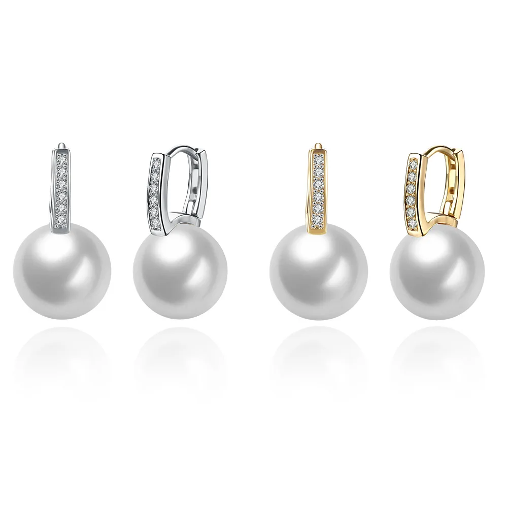 

Pearl Earrings New Fashion Zircon Stud Earrings For Women Earing Jewelry Earring Romantic Earings Gift Kolczyki Pendientes