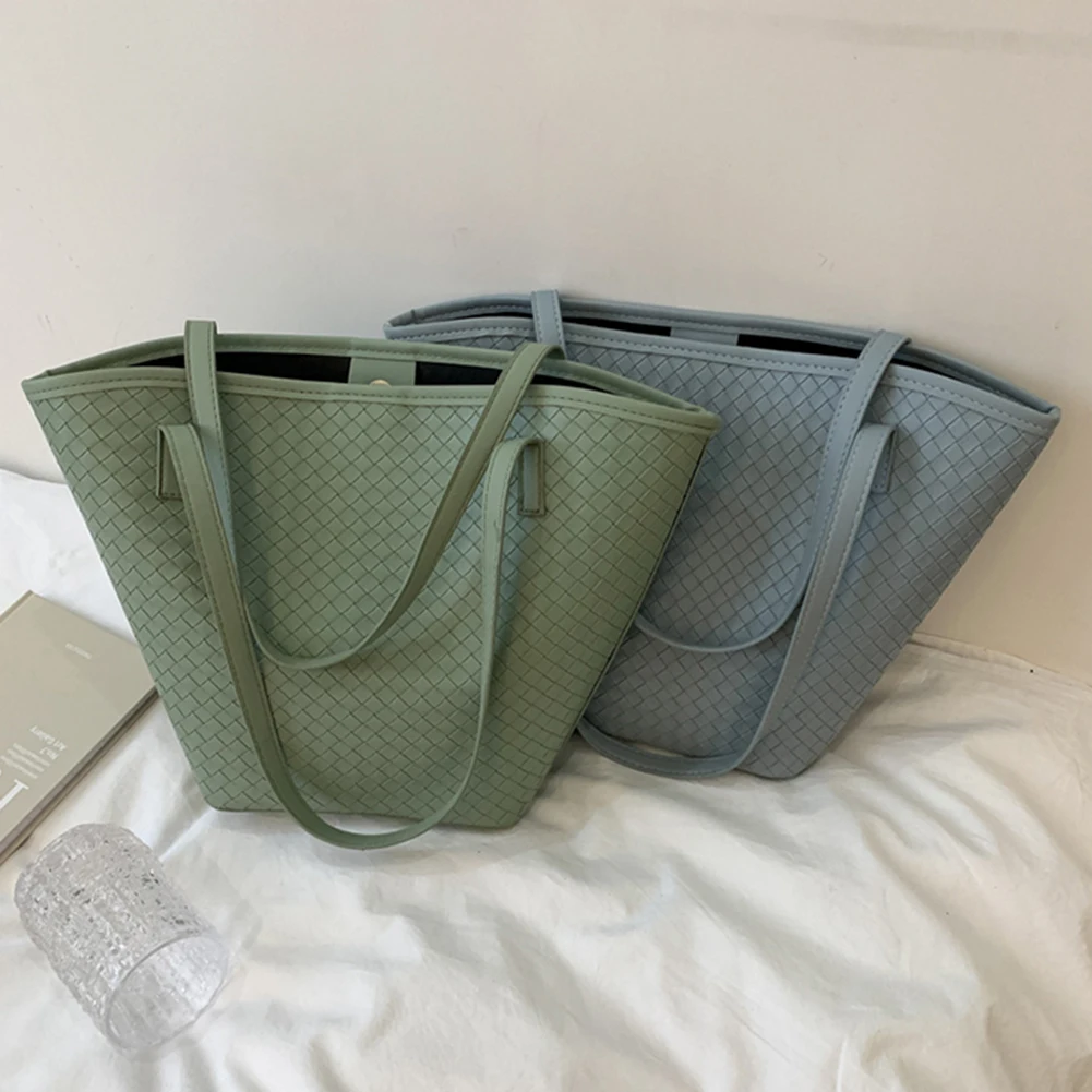 

Fashion Women Textured Solid Color Top-Handle Bag Lady Large Capacity Tote Bag Trending Handbag for Women Girl