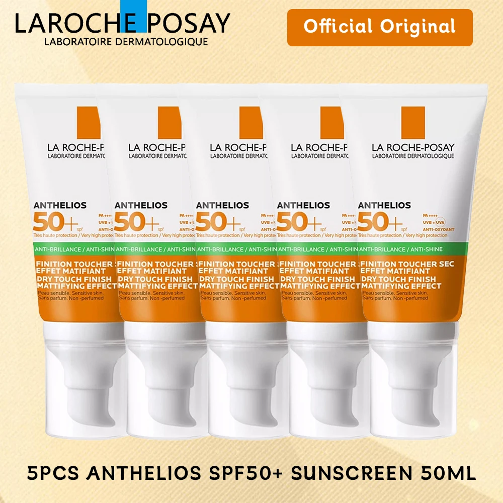 

5PCS Original La Roche Posay Anthelios SPF50+ Sunscreen UV Protection Refreshing and Non-greasy Suitable for Oily Skin Care 50ml