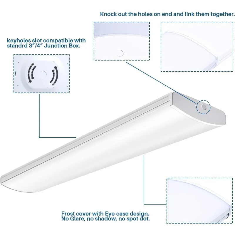 Коммерческий светодиодный светильник AntLux 72 Вт 4 фута офисное потолочное