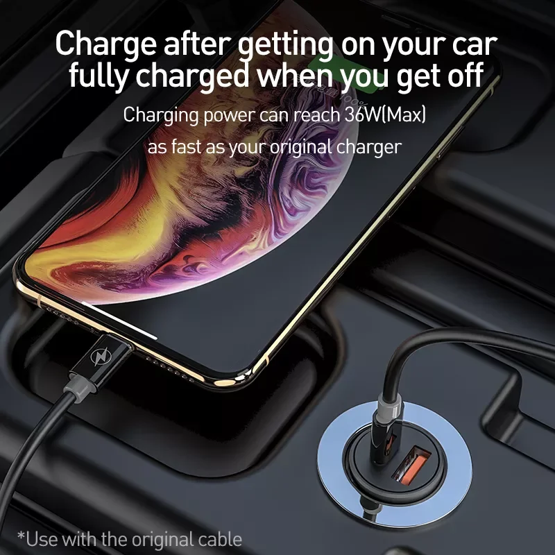 USB Car Charger Quick Charge 4.0 PD 3.0 48W Fast Charging Charger For iPhone 12 Pro 11 Mi Type C Mobile Phone