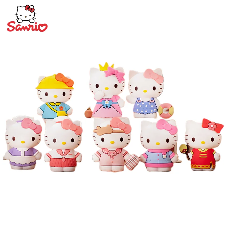 

Hello Kitty animation peripheral kawaii cute cartoon hand-made blind box creative model decoration surprise gift box wholesale