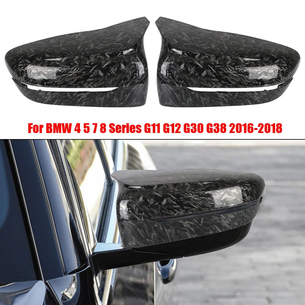

Side Rearview Mirror Cover Trim Wing Side Mirror Cap For BMW 4 5 7 8 Series G11 G12 G30 G38 2016-2018 Forged Pattern 2 PCS