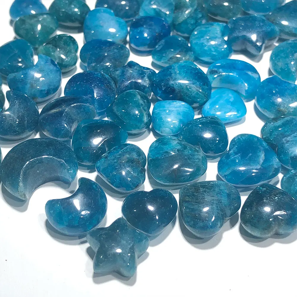 Бусины из синего апатит для ювелирных изделий | AliExpress