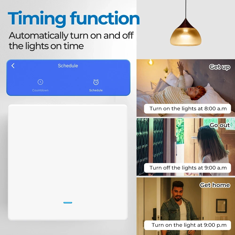 Умный выключатель света Tuya Zigbee EU UK
