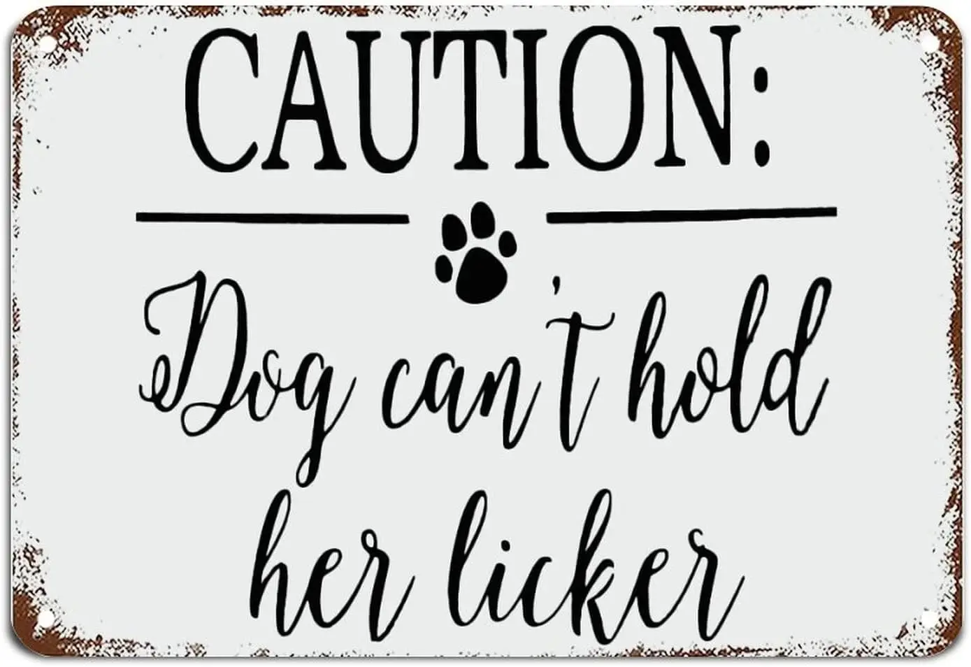 Осторожно собака не могу держать ее ликер металлическая вывеска с вдохновляющей