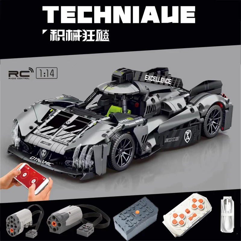 

New 42156 Peugeot 9X8 Le Mans sports car model building block assembly upgrade [Dynamic remote control] toy boy birthday gift