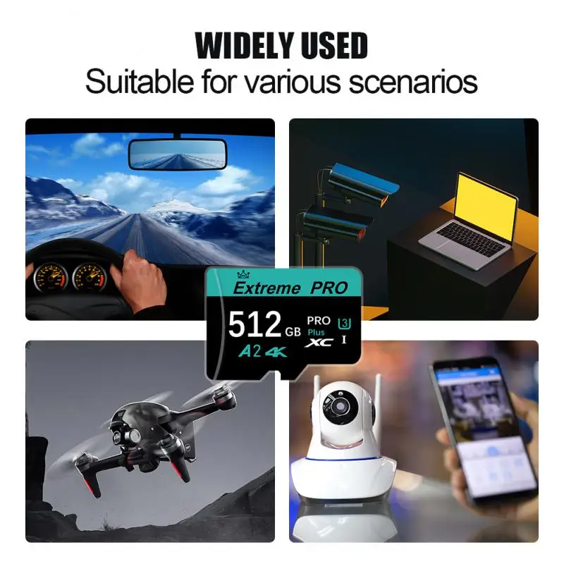 Карта памяти Micro TF/SD класс 10 128 ГБ 512 256