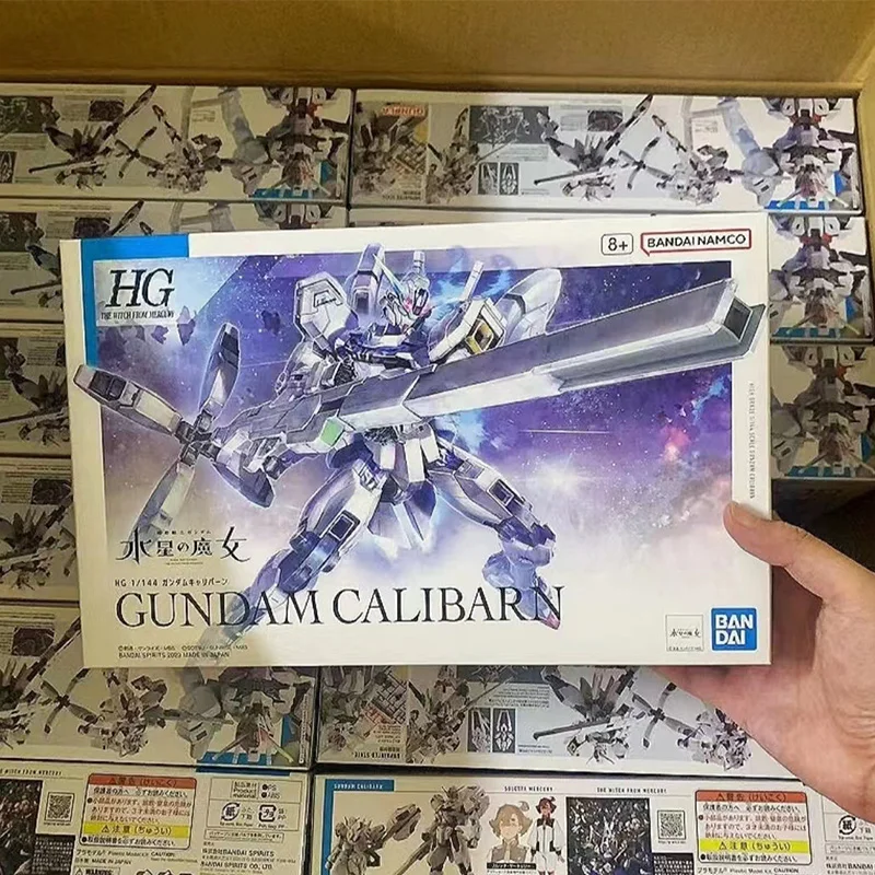 

In Stock Bandai Original HG 1/144 GUNDAM Anime Model The Witch From Mercury Calibarn Action Figure Assembly Model Kit Robot