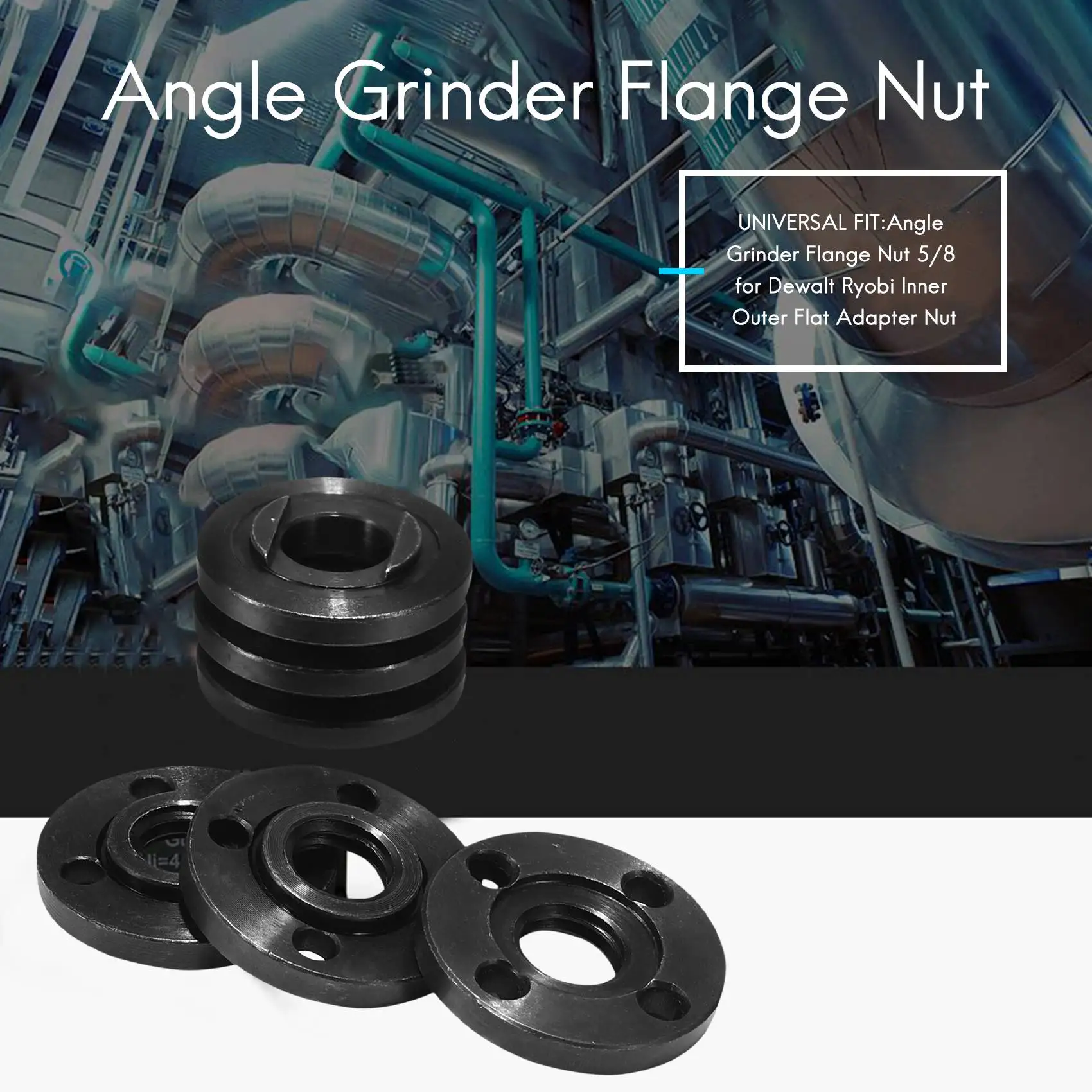 6 шт./упаковка фланцевые гайки для угловой шлифовальной машины 5/8 Dewalt Ryobi Makita 224399-1