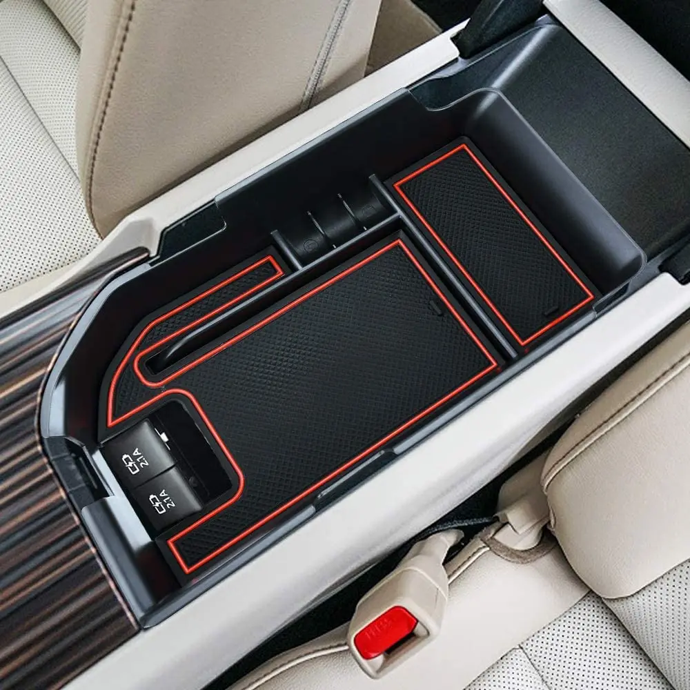 

For Toyota Camry XLE XSE 2018-2022 2023 Car Center Conosle Organizer Tray Storage Box Car Accessories With 2 Spring USB Ports