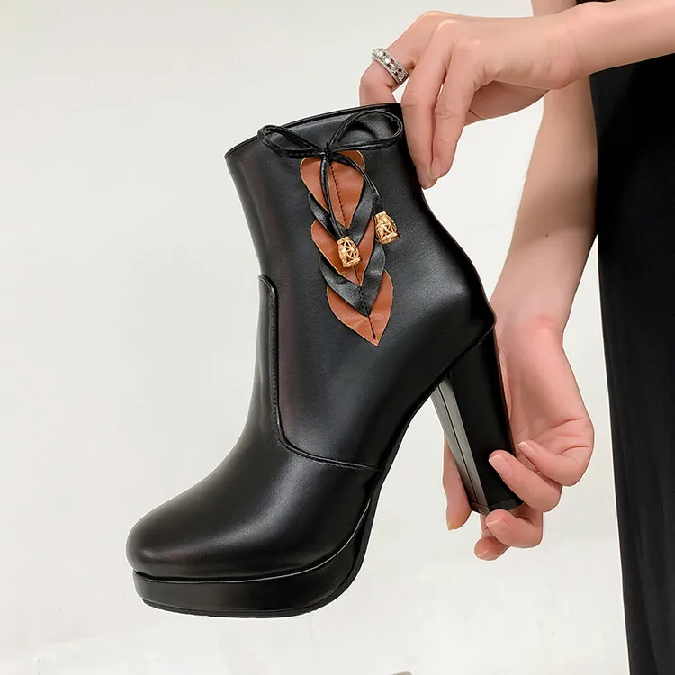 

Большие размеры; Ботинки на толстом каблуке; Женская обувь; Ботильоны для женщин; Женские ботинки; Женская зимняя обувь; Большие размеры