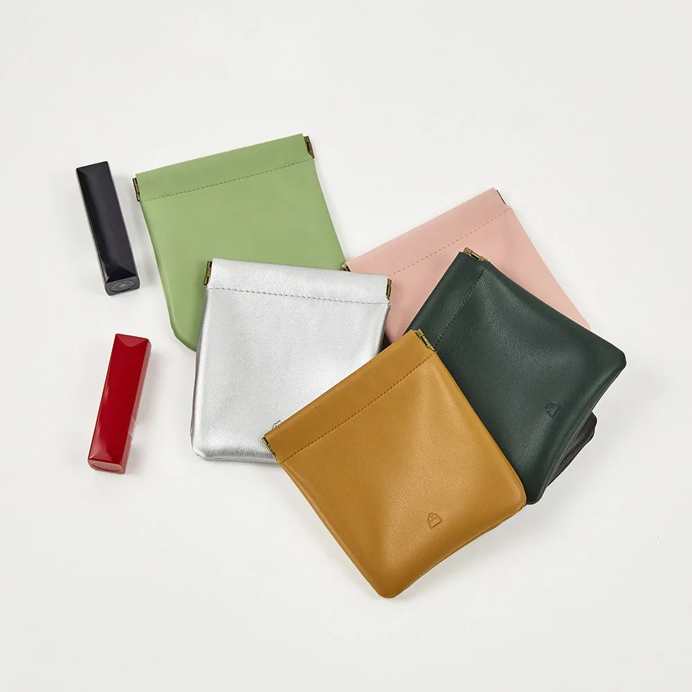 

Sundries Lipstick Makeup Storage Bag PU Leather Headset Small Package INS Cosmetic Bag Small Portable Earphone Protective Case