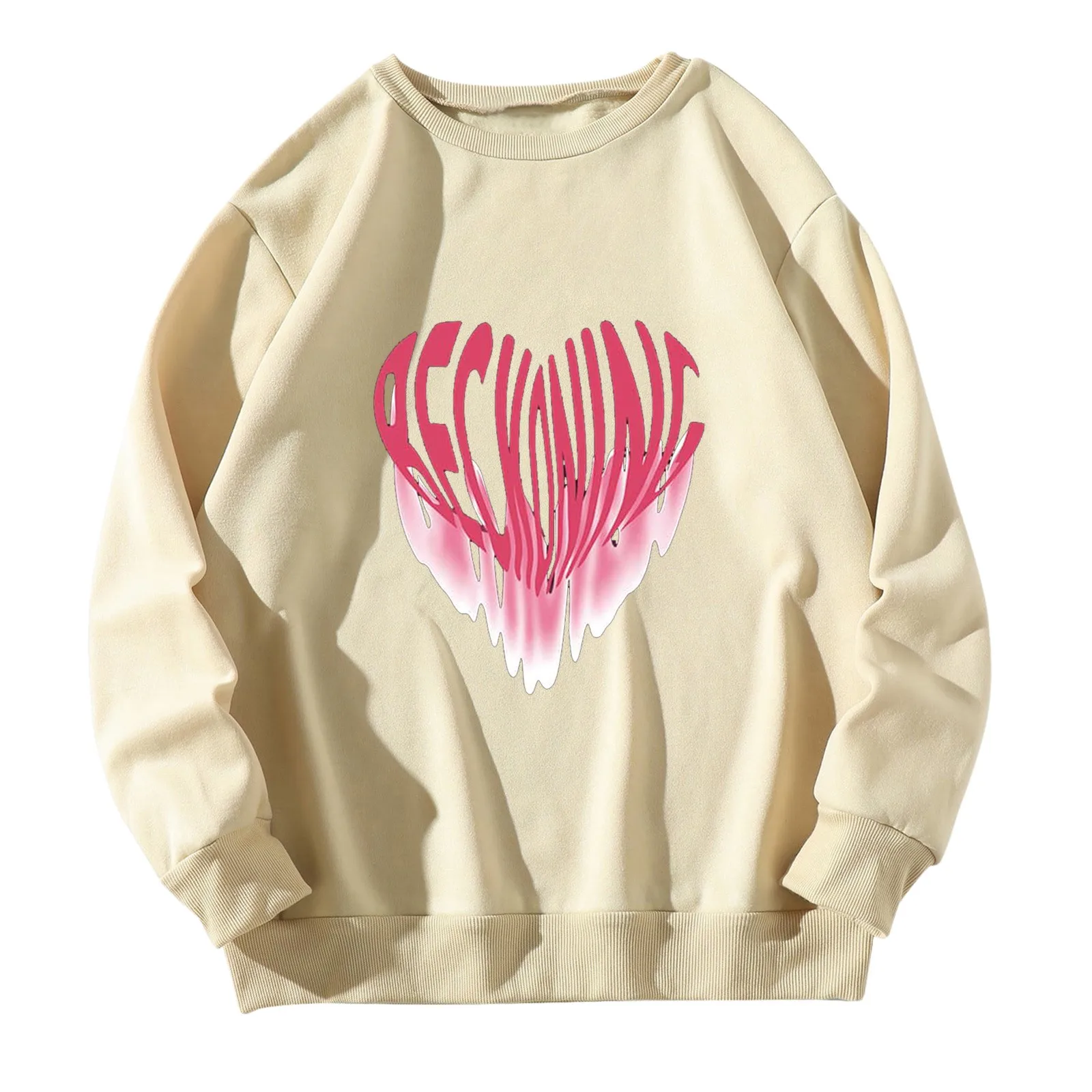 Осень-зима 2022 женские свитшоты свитшот на подкладке с принтом сердечек и букв