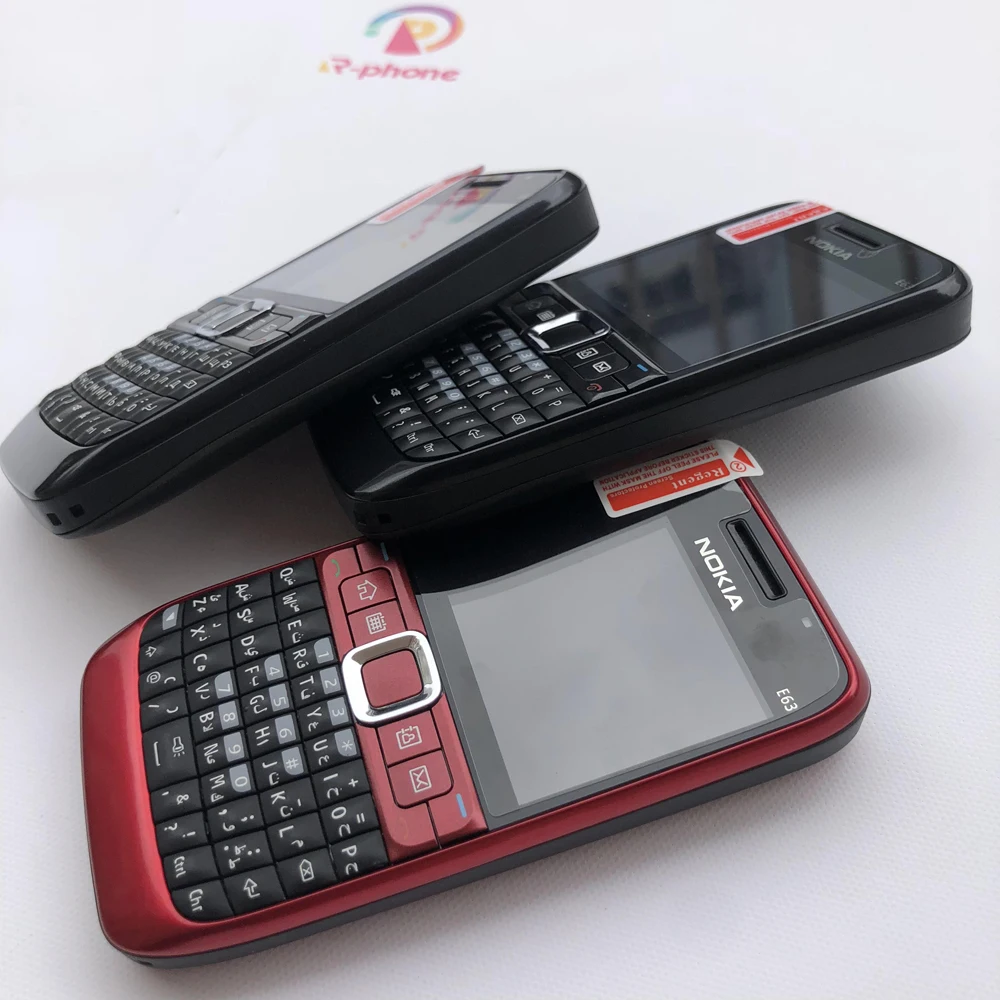 Nokia E63 3G мобильный телефон Wifi Bluetooth 2MP QWERTY клавиатура и Арабский Русский Клавиатура