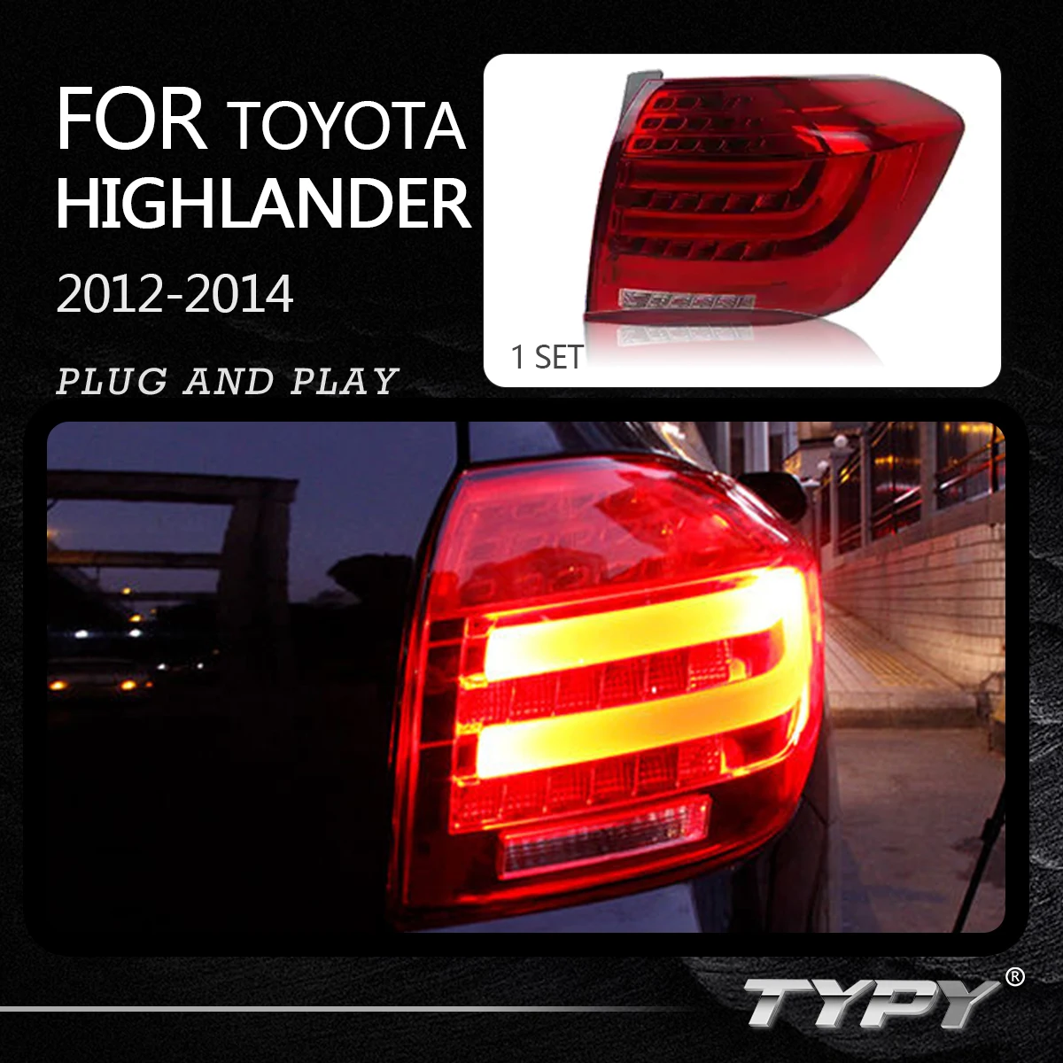 

Оптовая продажа с завода, Высококачественная Автомобильная осветительная система, задний фонарь для Toyota Highlander 2008-2011