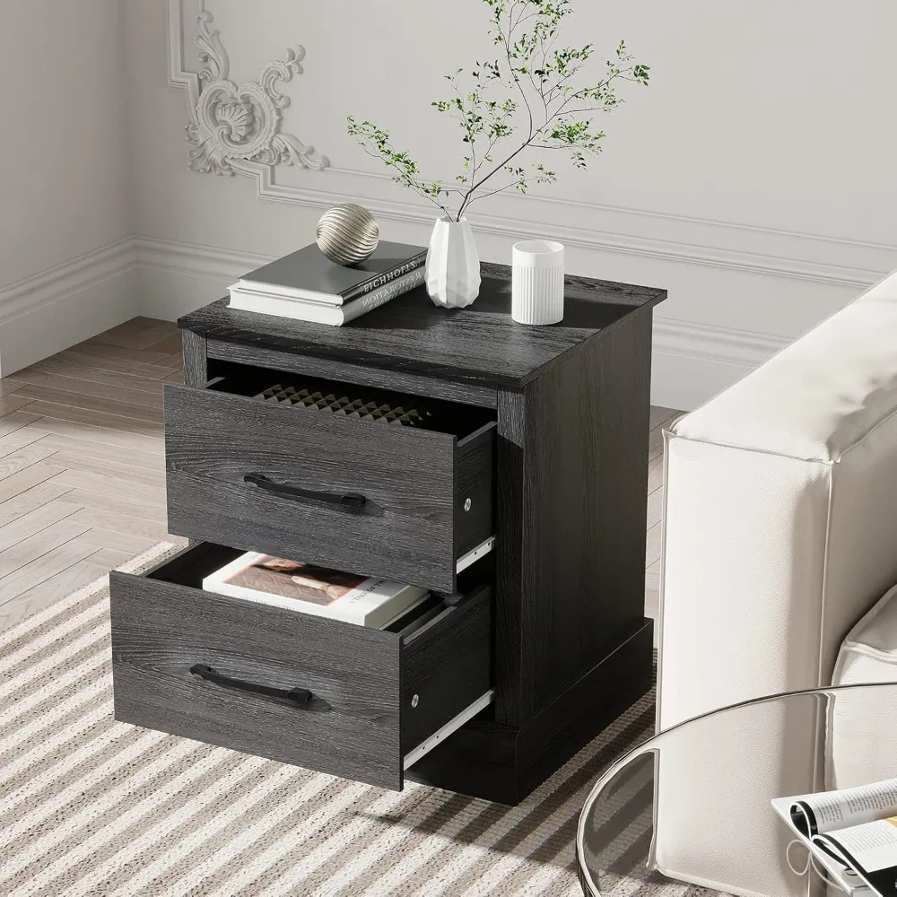 Набор из 2 прикроватных тумбочек для фермерского дома деревянная прикроватная