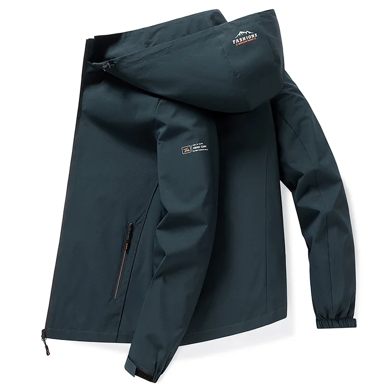 CASUMANL 2024 новая элегантная мужская куртка весенняя на молнии со съемной шляпой