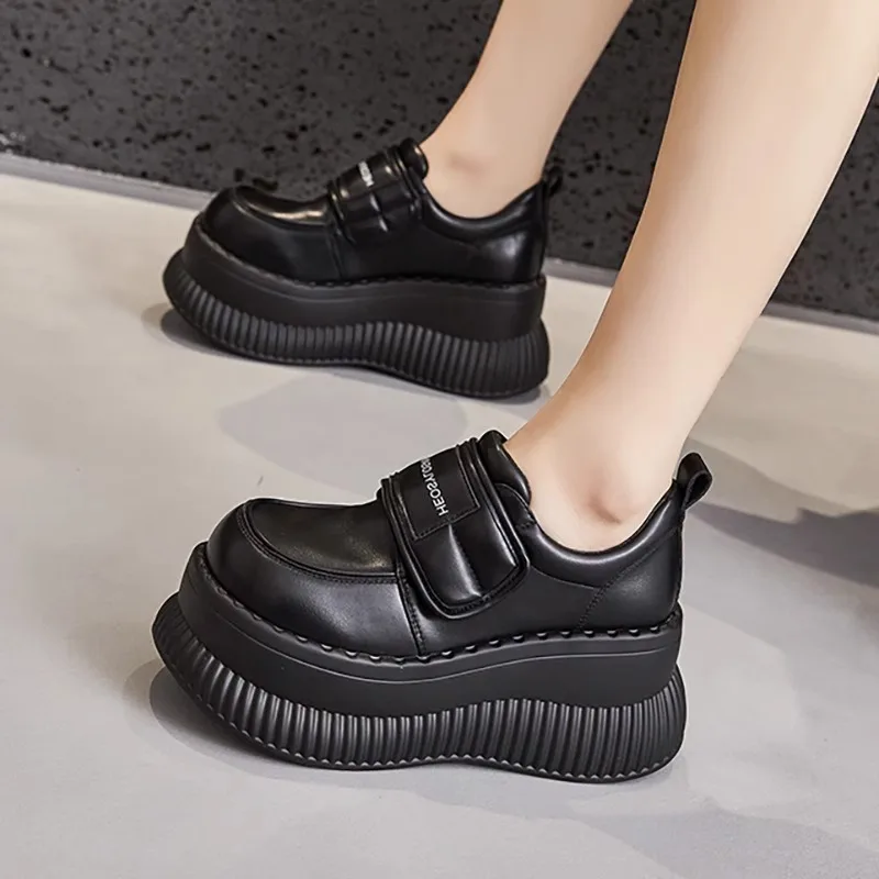 Туфли с большой головкой маленькие белые туфли женские осенне-зимние 2024 новые