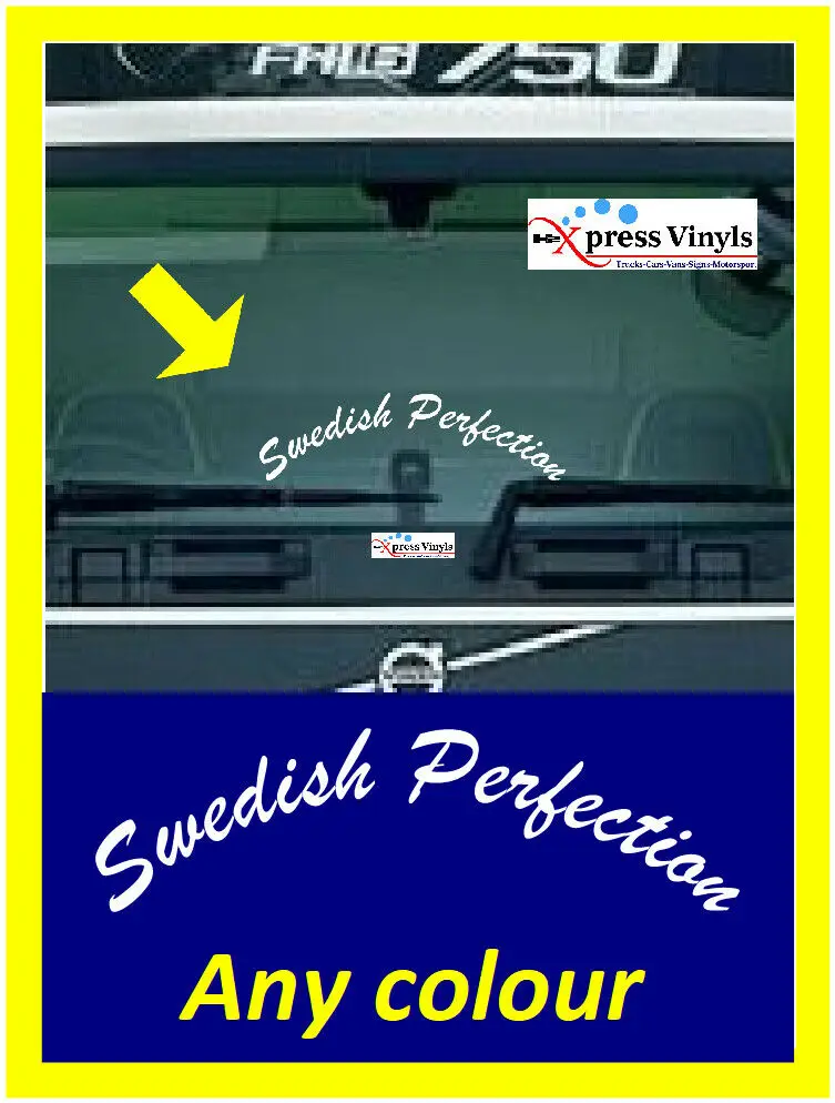 

Для грузовика Volvo Scania «шведское совершенство». Наклейка на экран