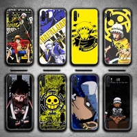 one piece doctor trafalgar d water law phone case for samsung galaxy note20 ultra 7 8 9 10 plus lite m51 m21 m31s j8 2018 prime