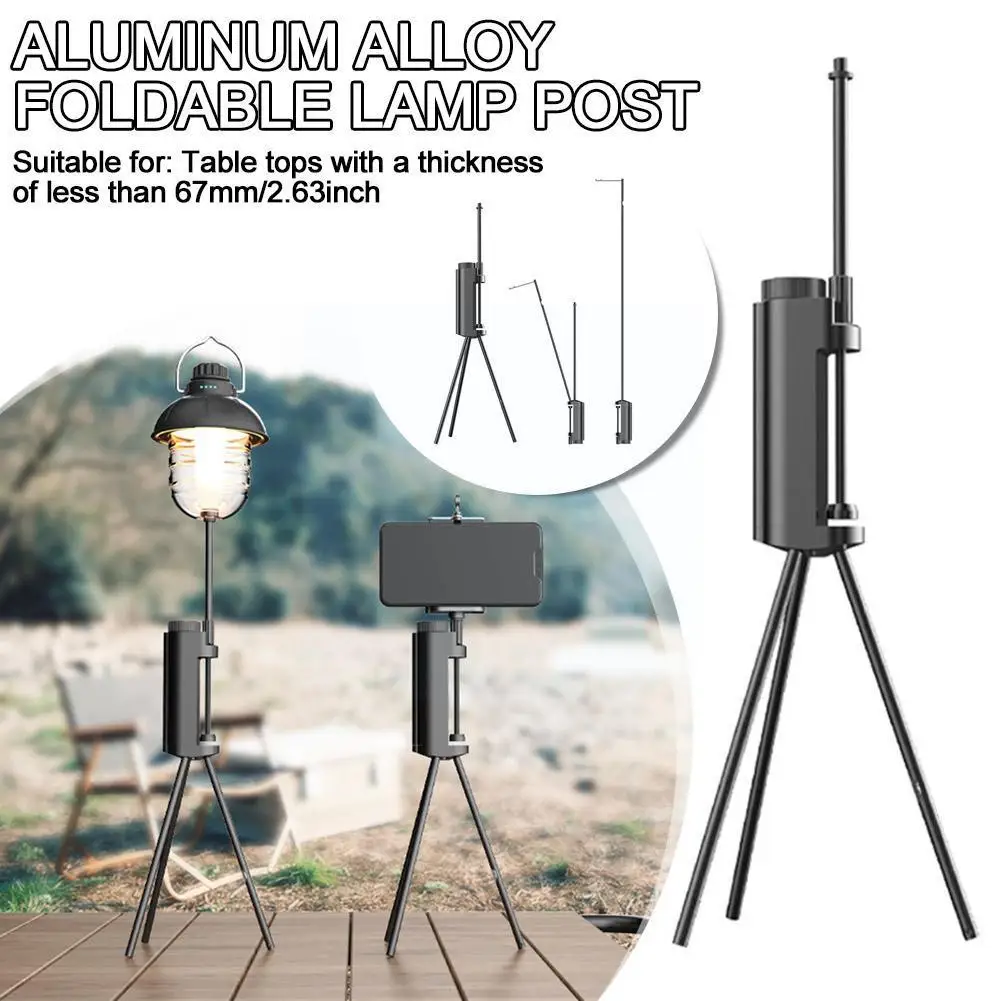 

Multifunctional Camping Lamp Holder Tripod Bracket Clip Multi Fixing Lamp Scene Holder Camping Aluminum Storage Foldable Al V5V9