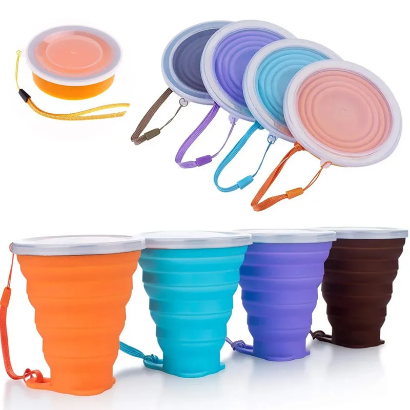 Folding Cups BPA FREE Food Grade Water Cup Travel Silicone R