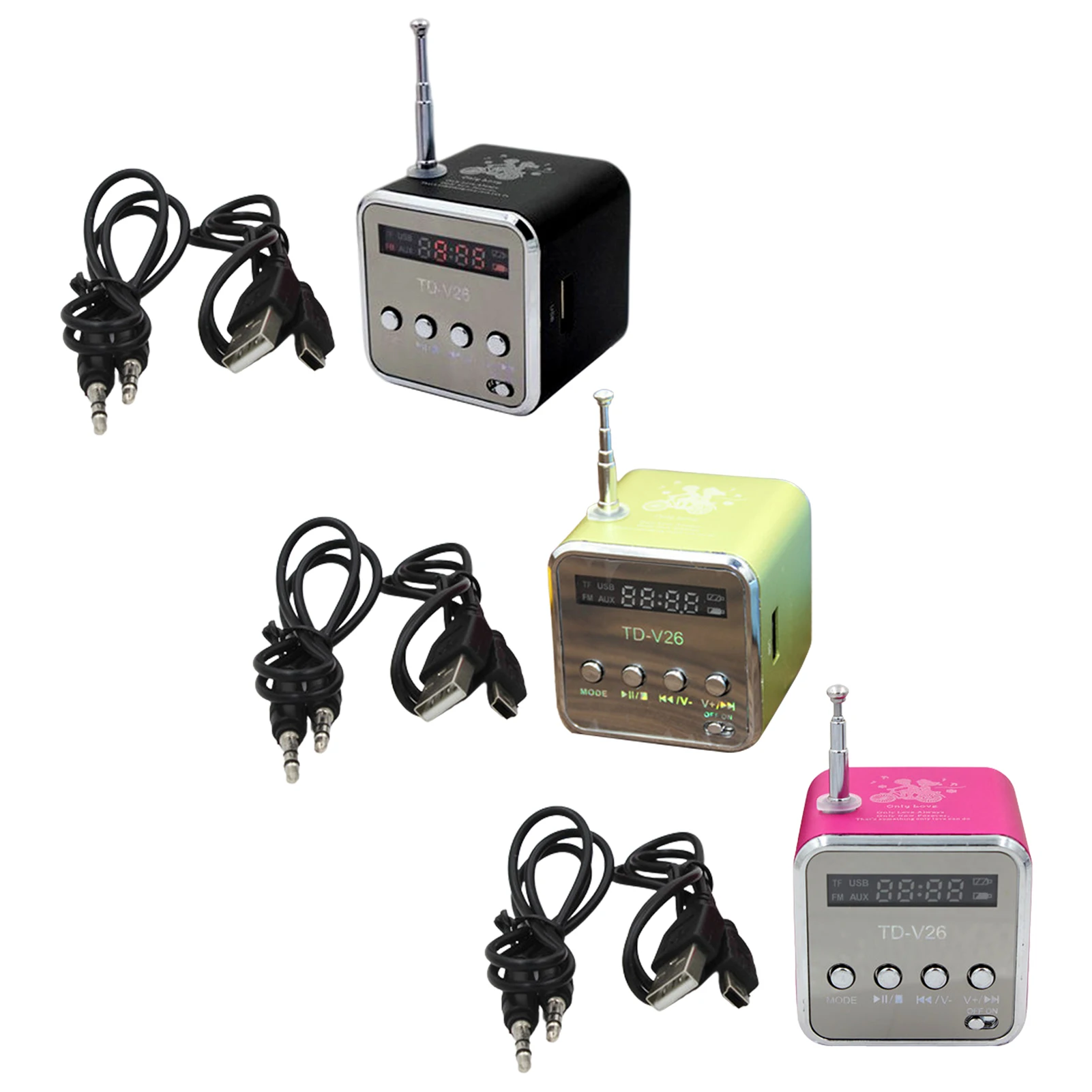 

Mini Digital FM Radio MP3 Player Speaker Portable Pocket FM Receiver With LCD Display Stereo Support Micro TF Card 3.5mm Jack