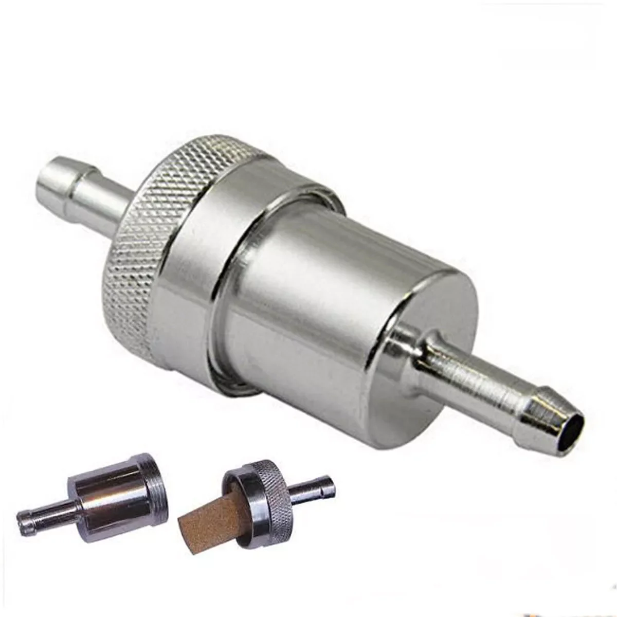 

1X заготовка из сплава, топливный бензиновый линейный фильтр 1/4 "6 мм для классических автомобилей, мотоциклов, топливные фильтры, автоаксессуары