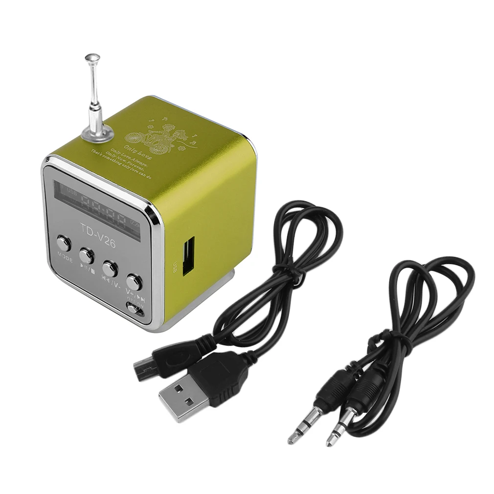 Портативная мини стерео колонка из алюминиевого сплава с микро-USB 2,0, Супер басы, ubнч, музыка, MP3/4 FM-радио, приемник, Прямая поставка
